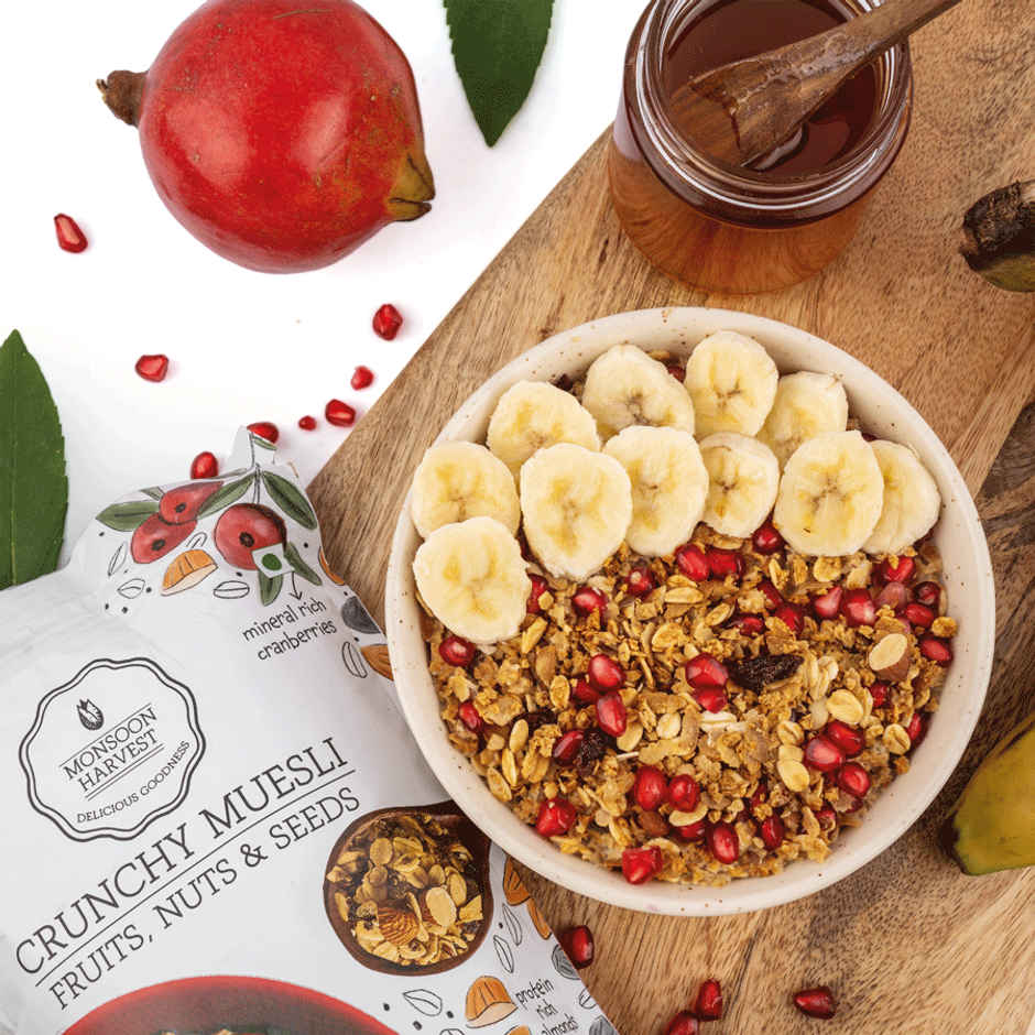 Monsoon Harvest, Crunchy Muesli - Fruits, Nuts & Seeds