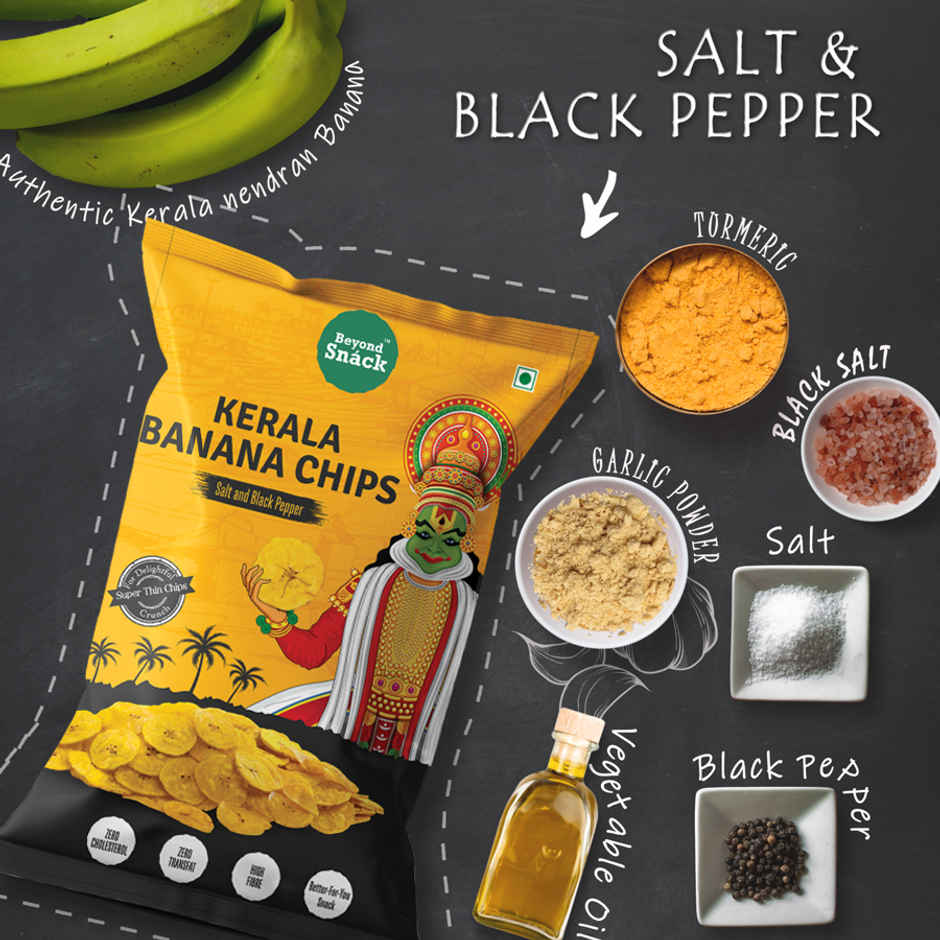 Beyond Snack Kerala Banana Chips - Salt & Black Pepper Combo