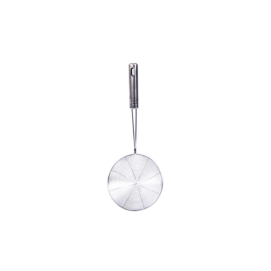 Petals Steel Cooking/Serving/Spoon/Spatula-Wire Skimmer/Jhara/Strainer/Fryer |14 cm dia