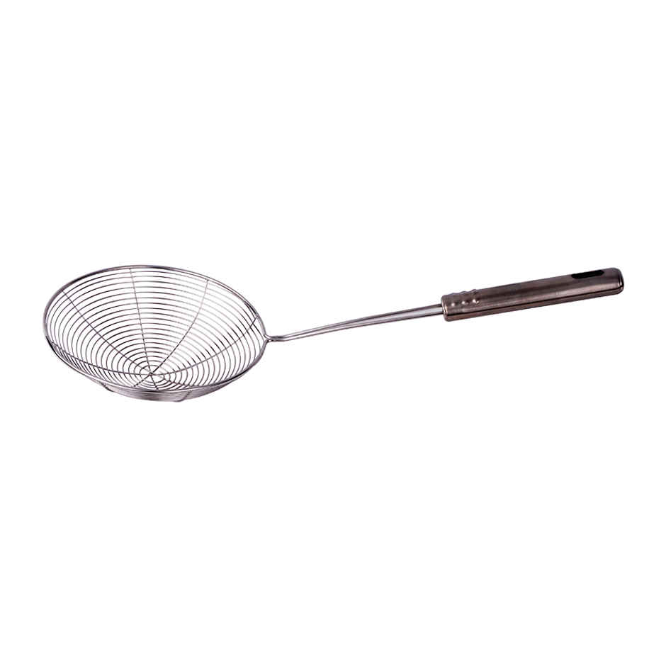 Petals Steel Cooking/Serving/Spoon/Spatula-Wire Skimmer/Jhara/Strainer/Fryer |14 cm dia