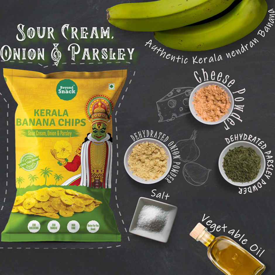 Beyond Snack Kerala Banana Chips - Sour Cream, Onion & Parsley Combo