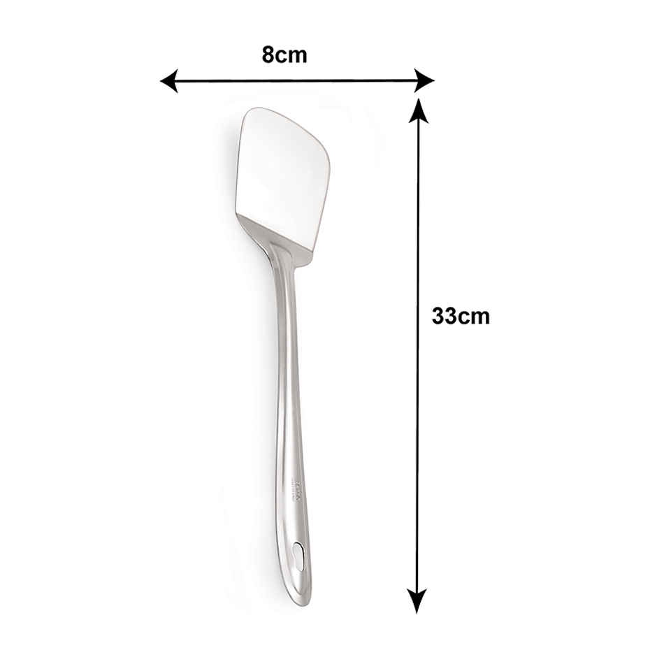 Petals Stainless Steel Cooking/Serving/Spoon/Spatula - Dosa Palta/Taveta/Turner | 33 cm
