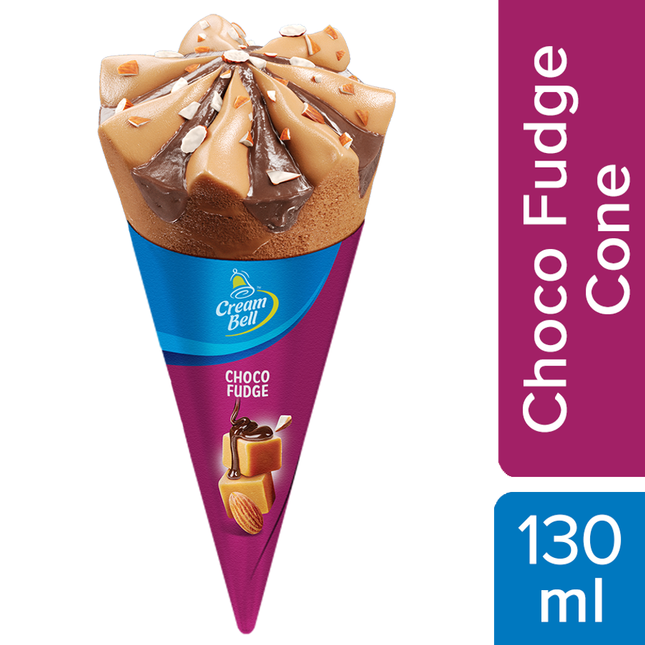Cream Bell Choco Coffee Almond Fudge Ice Cream Cone