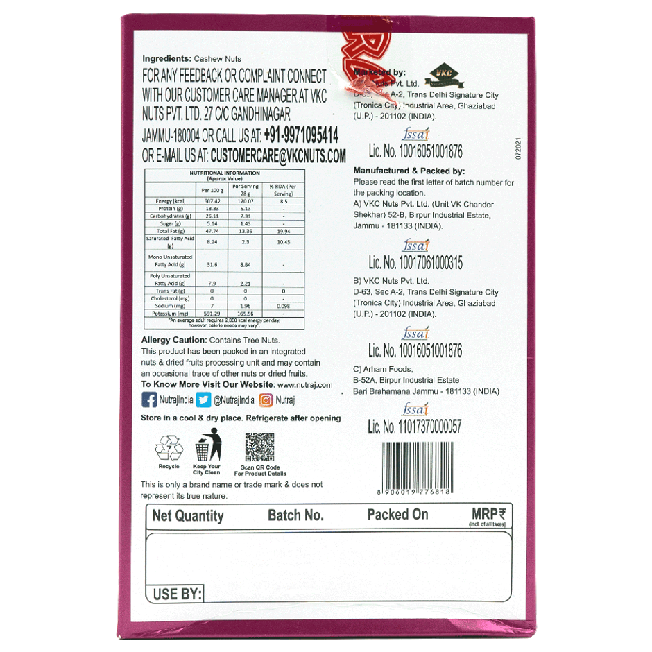 Nutraj Daily Cashew Nuts
