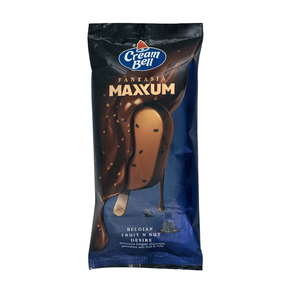 Cream Bell Maxxum Belgian Chocolate Fruit & Nut Desire Ice Cream