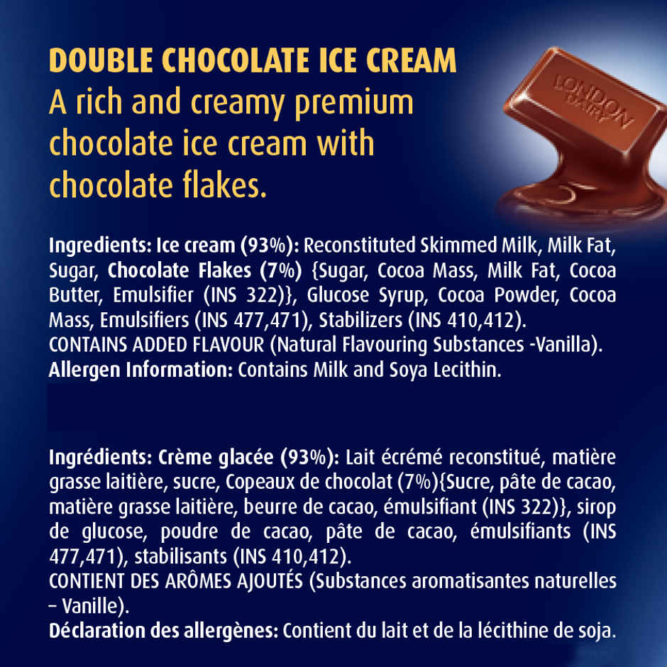 London Dairy Double Chocolate Ice Cream Tub