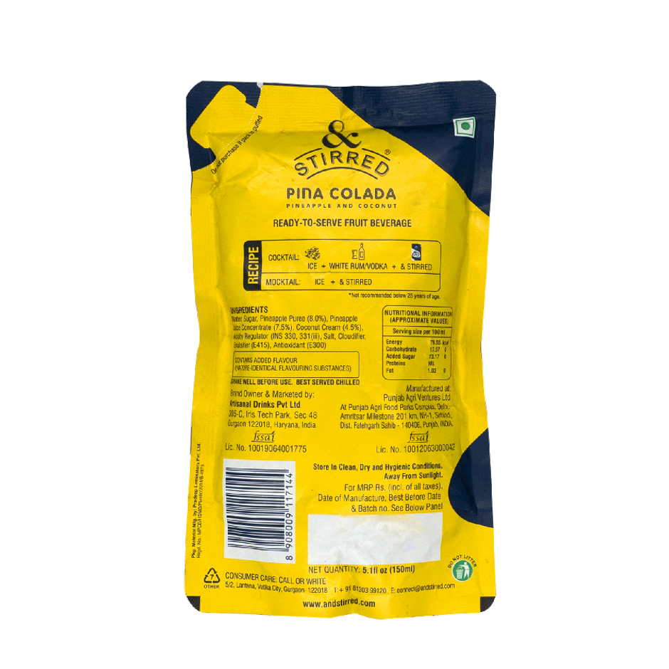 &Stirred Cocktail Mix - Pina Colada