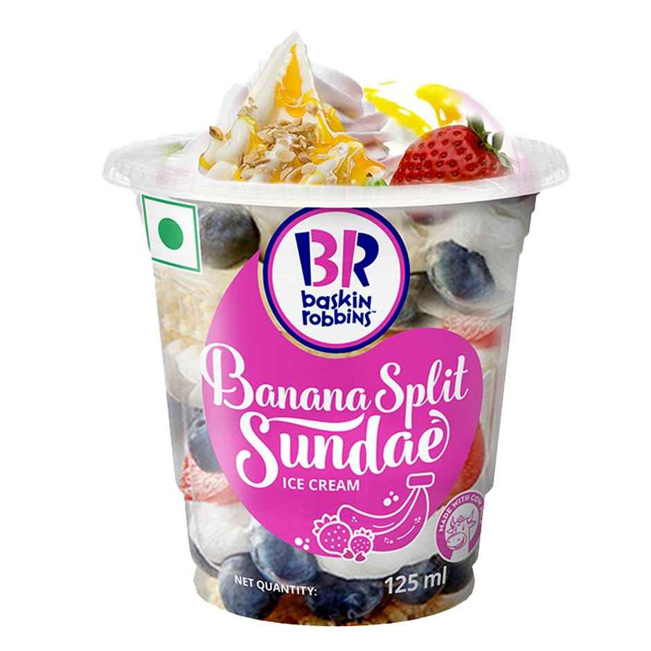 Baskin Robbins Sundae Ice Cream - Banana Split