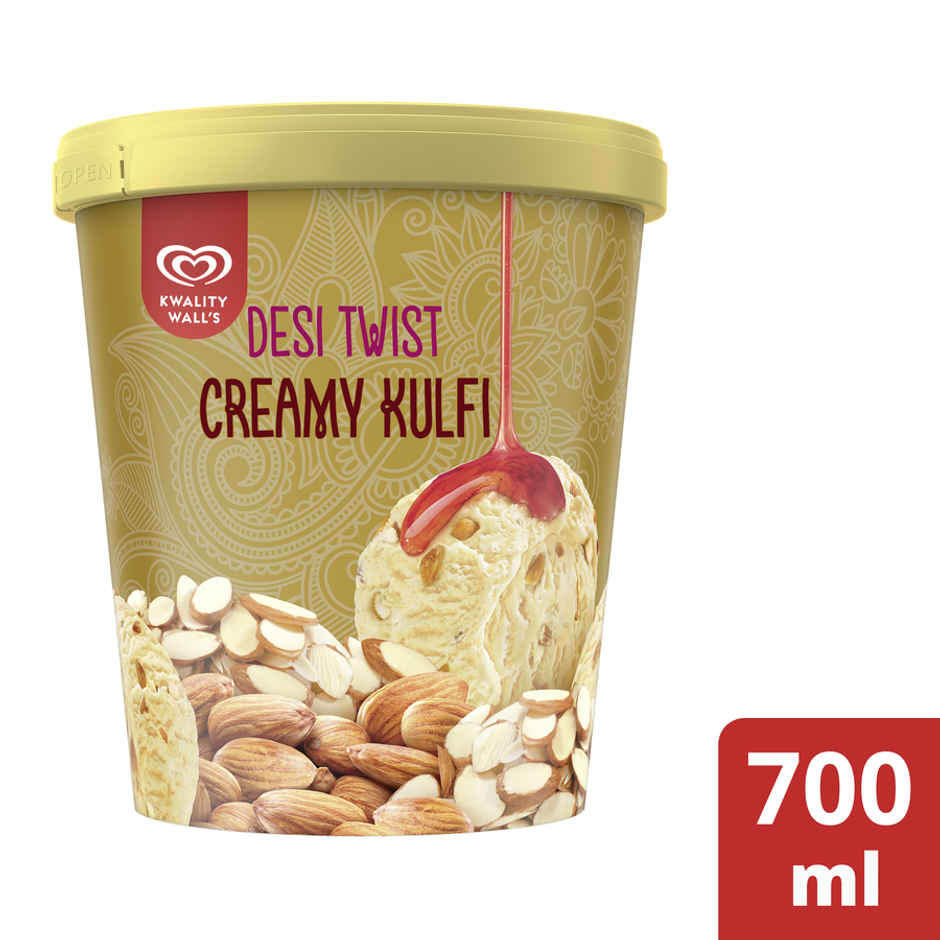 Kwality Wall's Desi Twist Creamy Kulfi Ice Cream Tub