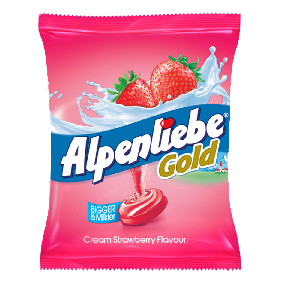 Alpenliebe Gold Cream Strawberry Candy Pouch(90pcs)