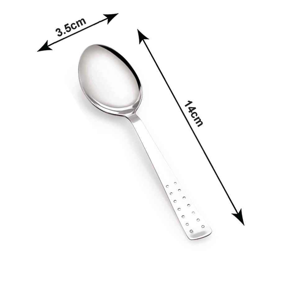 Petals Stainless Steel Tea Spoon - Dott | 14 cm