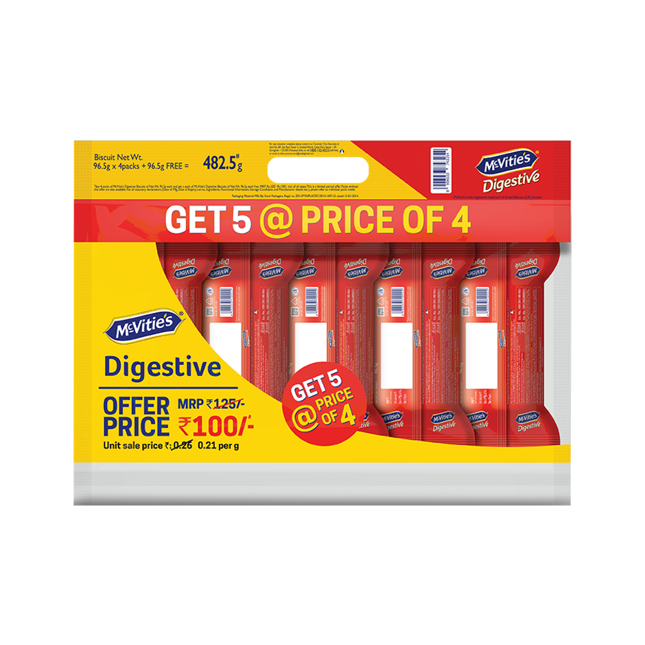 Mcvitie's Digestive High Fibre Biscuits With Goodness Of Wholewheat