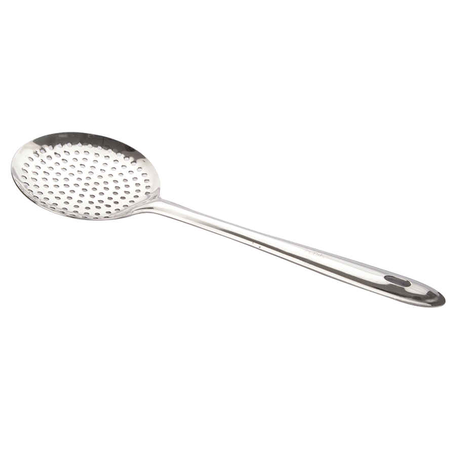 Petals Stainless Steel Cooking/Serving/Spoon/Spatula-Skimmer/Jhara/Strainer/Fryer | 33 cm
