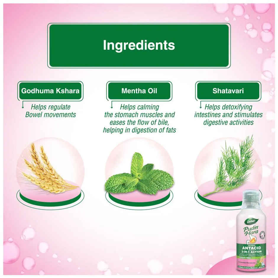 Dabur Pudin Hara Herbal Antacid Suspension