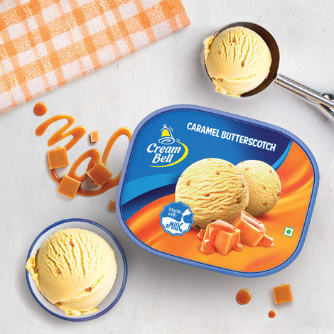 Cream Bell Caramel Butterscotch Ice Cream Tub
