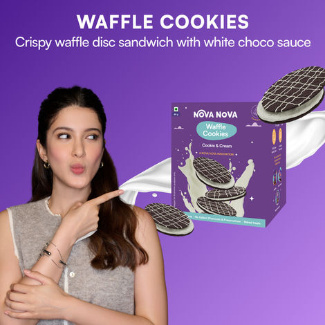 Nova Nova Waffle Cookies | Cookie - Cream | Pack Of 6