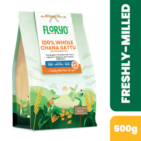 Floryo Freshly Milled Whole Chana Sattu | High Fiber