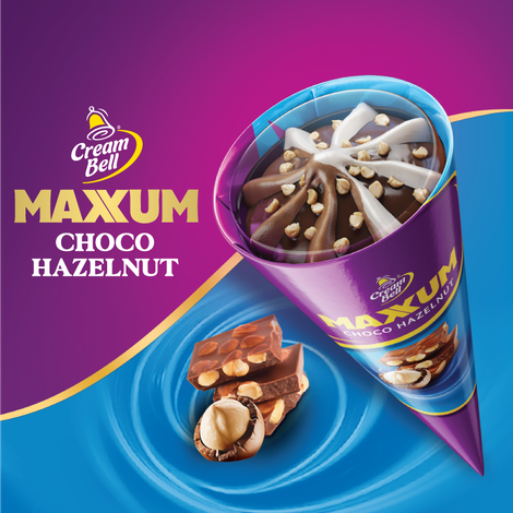 Cream Bell Maxxum Choco Hazelnut Cone