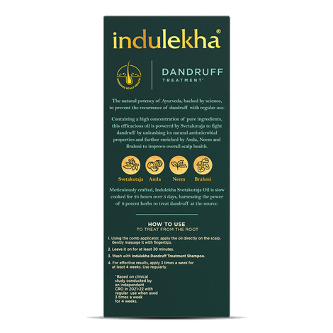 Indulekha Svetakutaja Oil|Ayurvedic Medicinal Oil For Dandruff Treatment100% Ayurvedic Oil