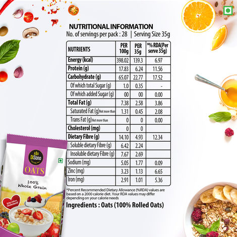 Disano Rolled Oats 100% Whole Grain
