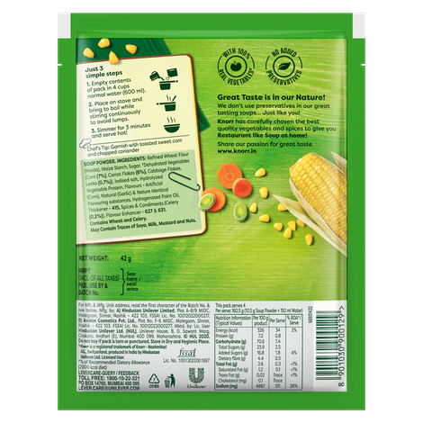 Knorr Classic Vegetable Soup - Sweet Corn