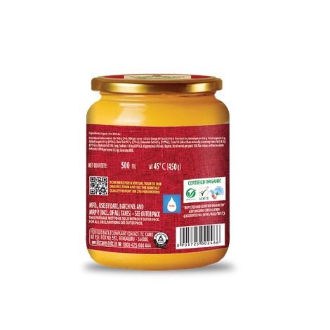 Aashirvaad Organic Pure Cow Ghee, Certified Organic