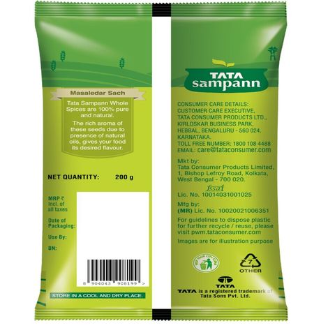 Tata Sampann Coriander Whole (Dhaniya) | Whole Spices, Natural Oils with Rich Aroma