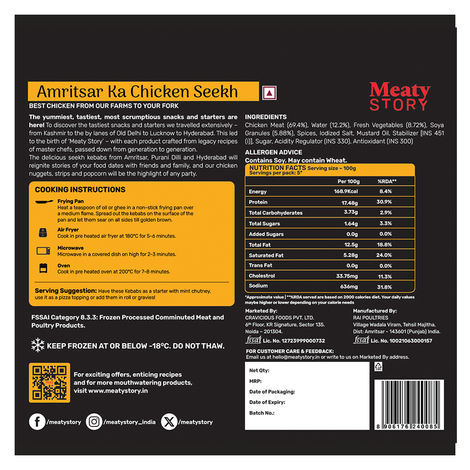 Meaty Story Amritsar Ka Chicken Seekh