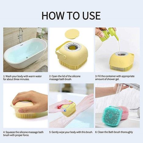 Bronson Professional Silicone Bath Brush Shower Scrubber