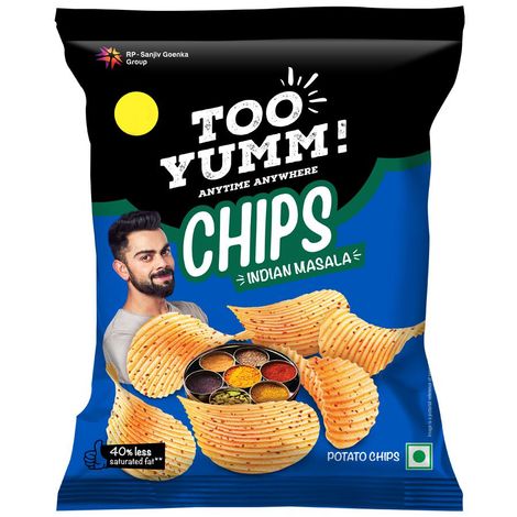 Too Yumm! Indian Masala Potato Chips Spicy Crisps | No Palm Oil Snacks