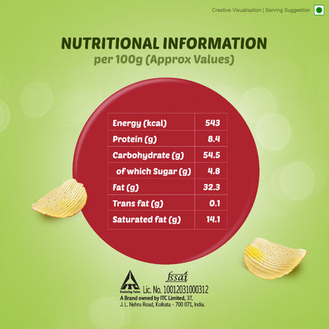 Bingo! Potato Chips - Cream & Onion Chips - Crispy & Crunchy Chips Pack for Snacks