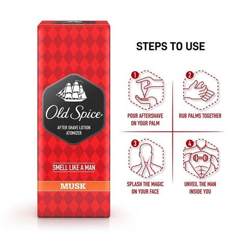 Old Spice After Shave Lotion Musk - Atomizer