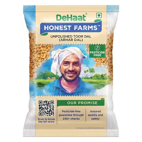 Dehaat Honest Farms Unpolished Toor Dal | Arhar Dal