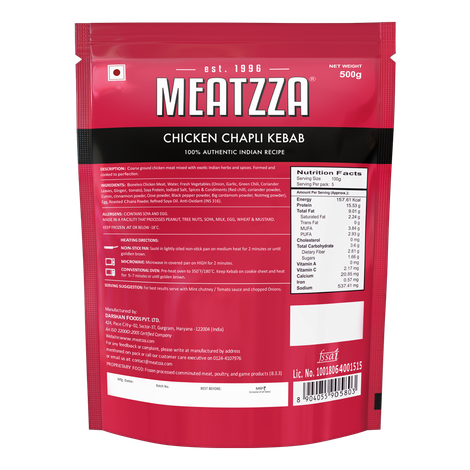 Meatzza Chicken Chapli Kebab