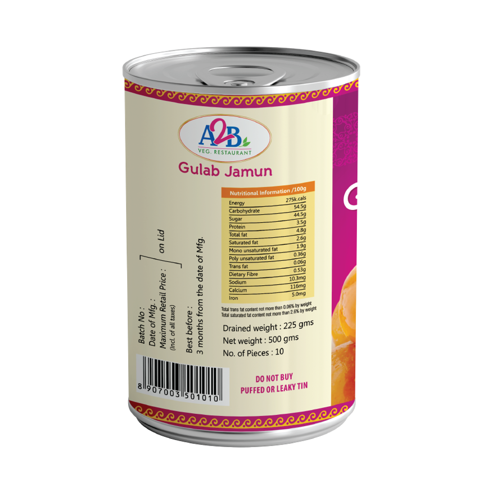 A2B Gulab Jamun Tin | Authentic Indian Sweet