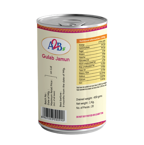 A2B Gulab Jamun Tin