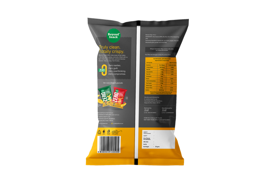Beyond Snack Zero Kerala Banana Chips Salt & Black Pepper