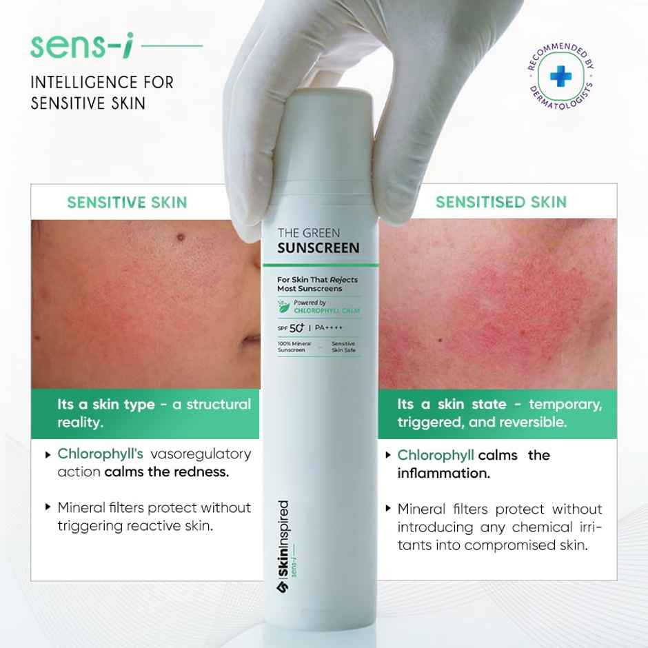 SkinInspired The Green Sunscreen 100% Mineral Sunscreen SPF 50+ PA++++
