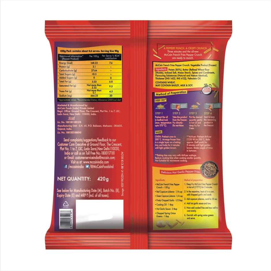 Mccain French Fries Pepper Crunch