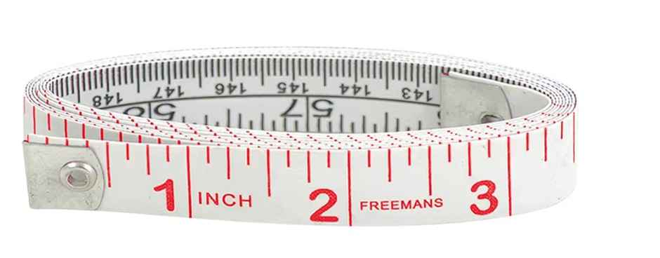 FREEMANS Tailor Soft Measuring Tape | Double Sided | 150 cm | White