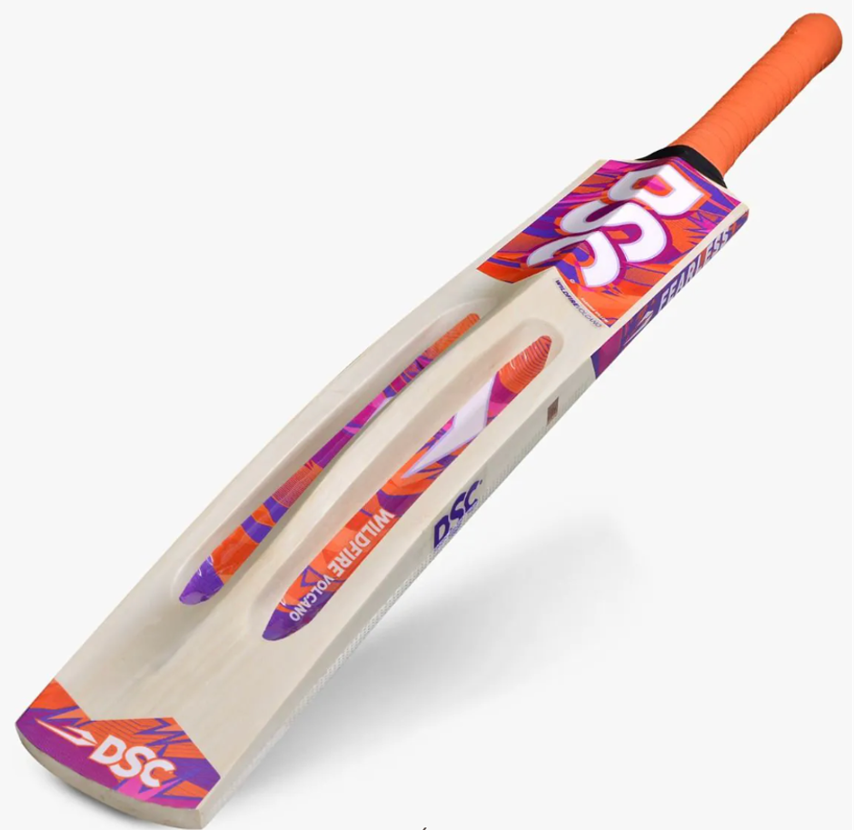 DSC Kashmir Willow Tennis Bat Volcano Scoop Lightweight Two Scoop Bat Short Handle Full Size