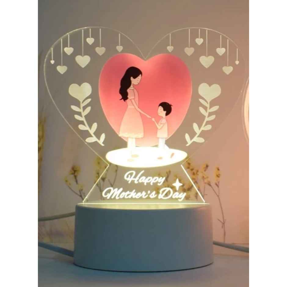 Hashwow Heart Acrlic Night Lights Gift for Happy mothers Day |Mothers Day Gift Lamp