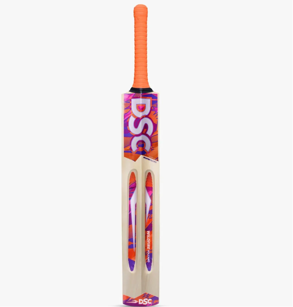 DSC Kashmir Willow Tennis Bat Volcano Scoop Lightweight Two Scoop Bat Short Handle Full Size