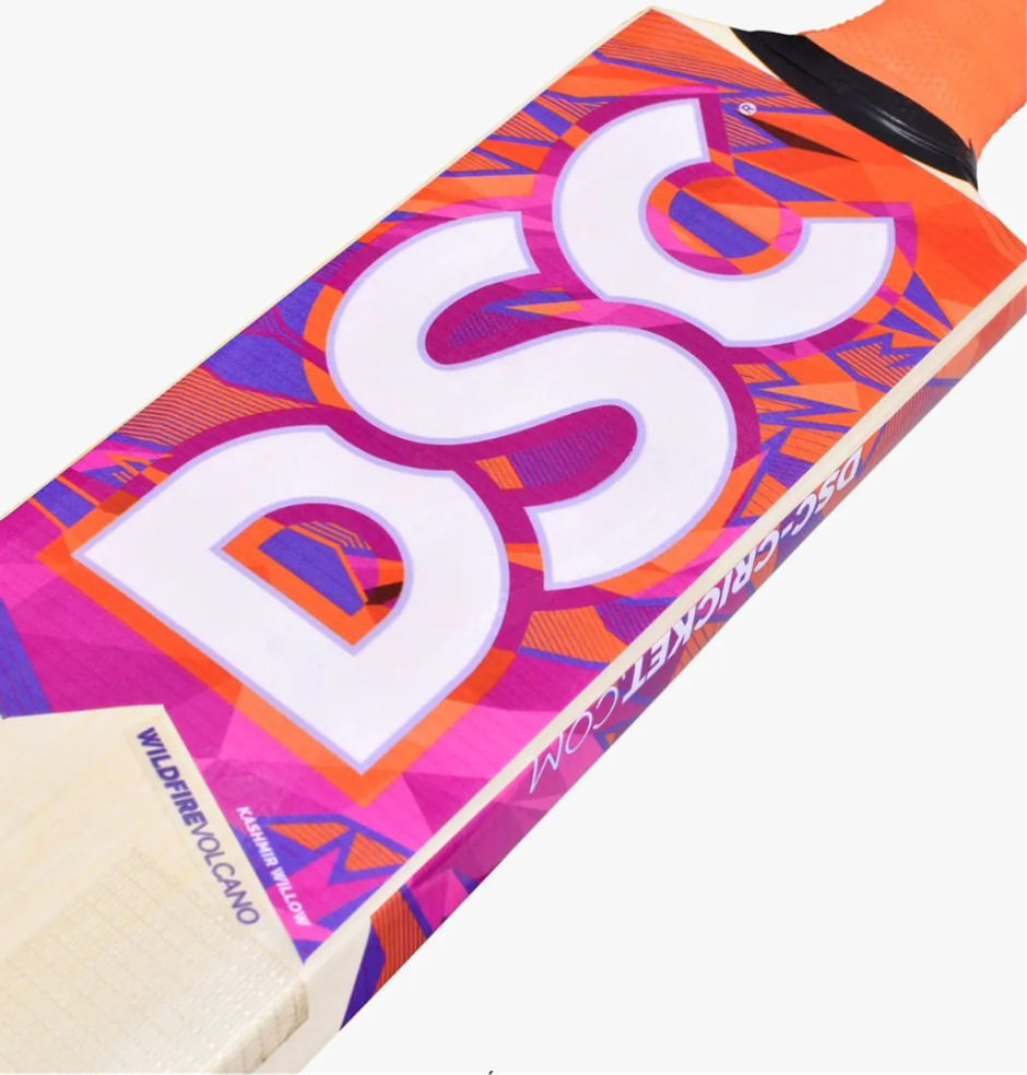 DSC Kashmir Willow Tennis Bat Volcano Scoop Lightweight Two Scoop Bat Short Handle Full Size