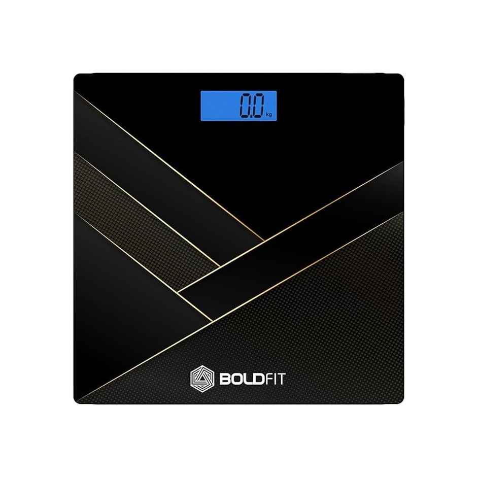 Boldfit Weight Machine For Body Weight Large Lcd Display Blackgold