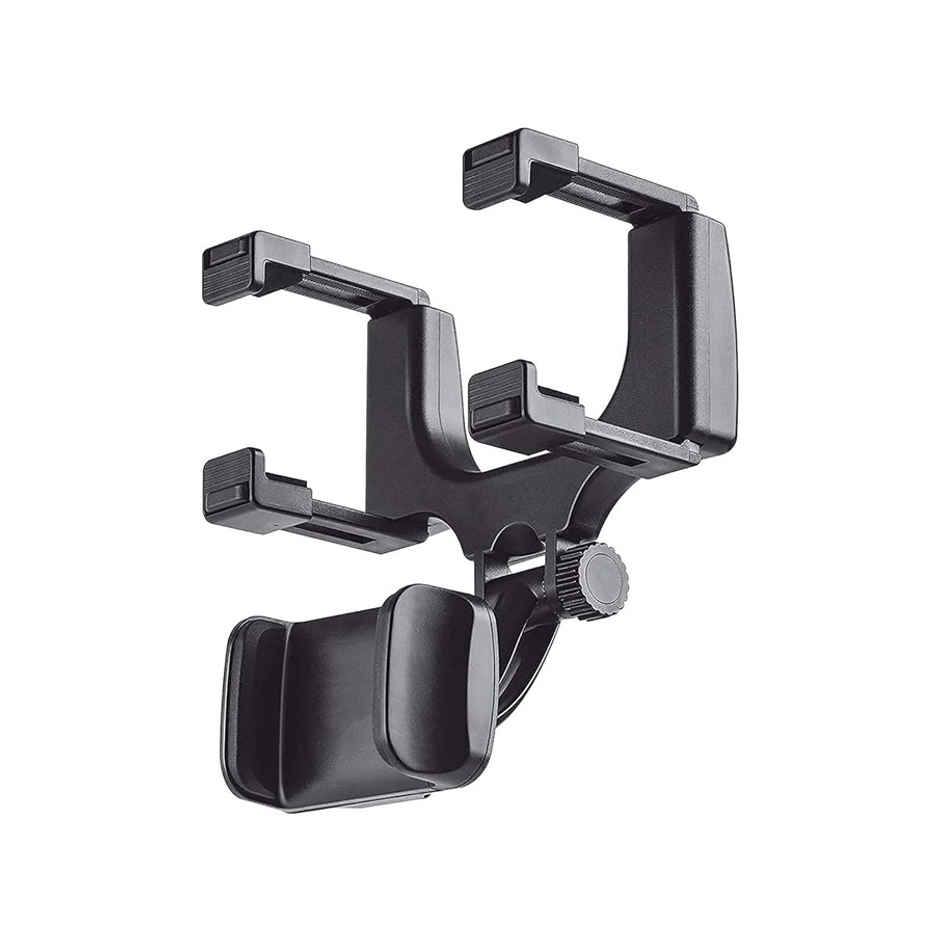 Sounce Car Rearview Mirror Holder Phone Bracket Car Dashboard | Cell Phone Holder Stand | Rubber, Black