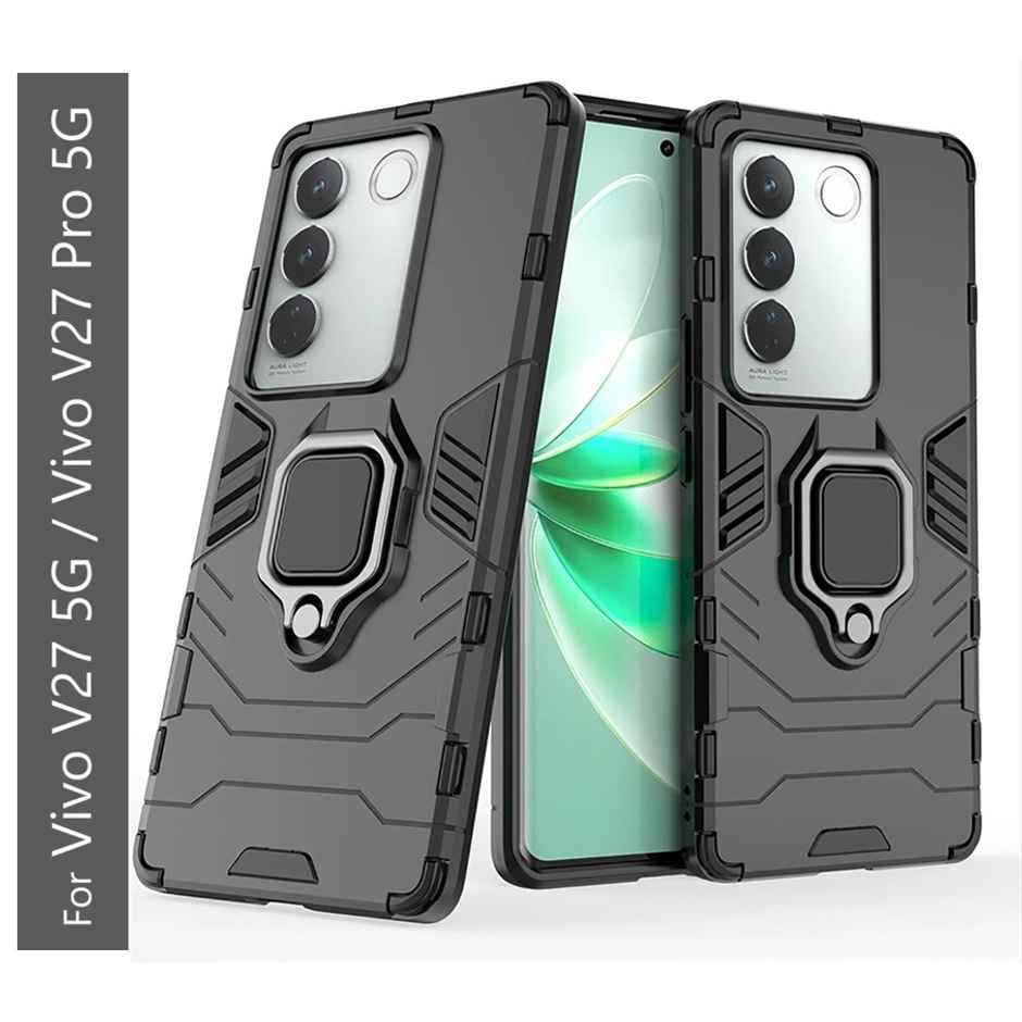 Kwine Case Vivo V27 5G / Vivo V27 Pro 5G Back Cover - Ring Holder Stand Case