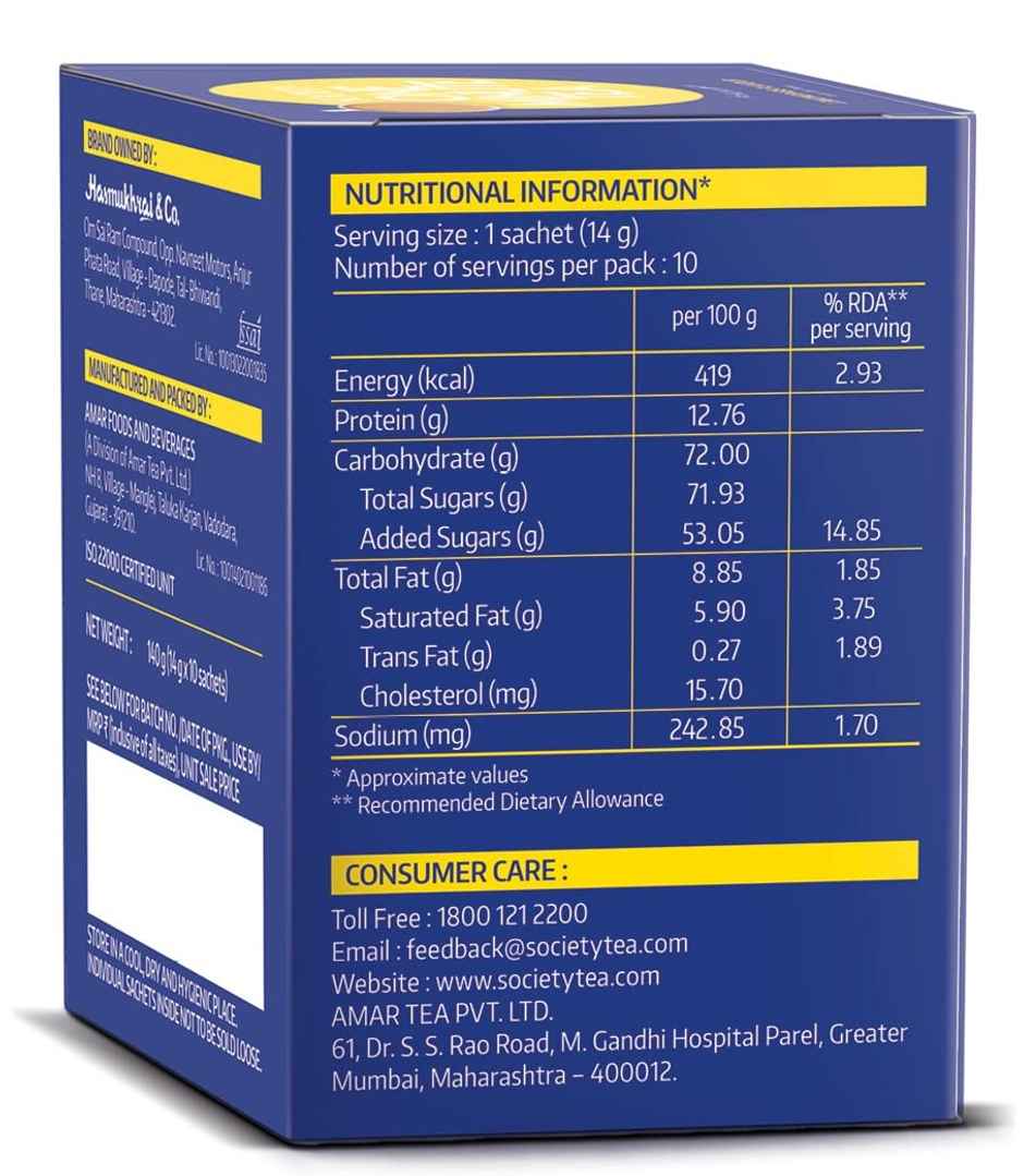 Society OMT Lemongrass Instant Tea Premix Sachet