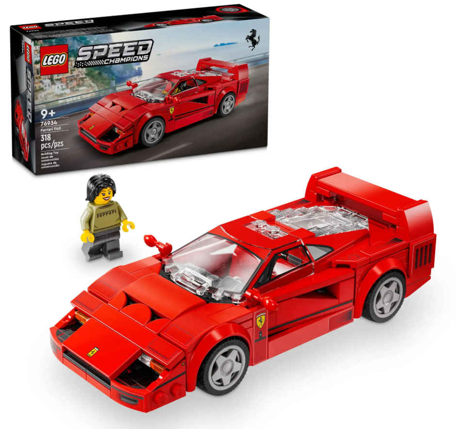 LEGO Speed Champions Ferrari F40 Supercar Vehicle Toy 76934 Building Blocks Toys