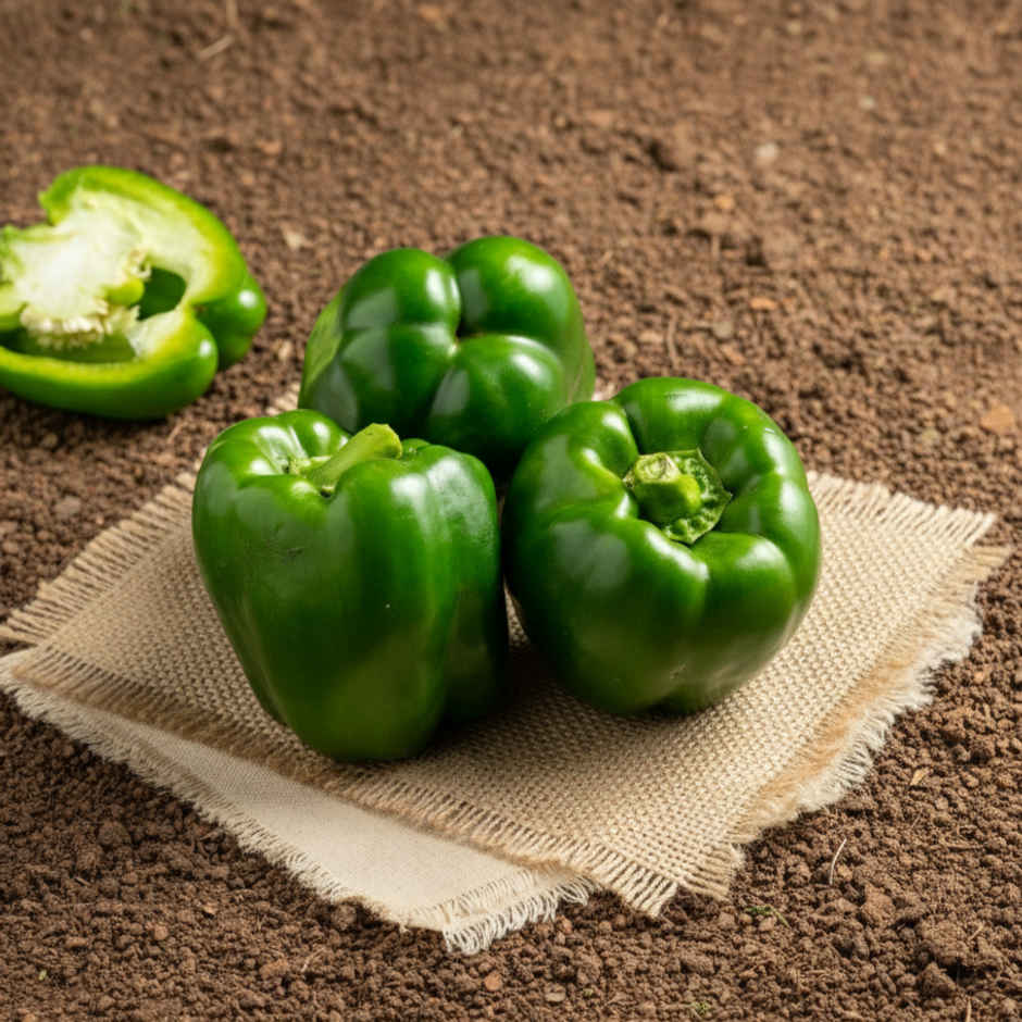 Organically Grown Capsicum Green